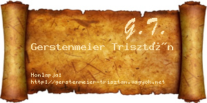 Gerstenmeier Trisztán névjegykártya